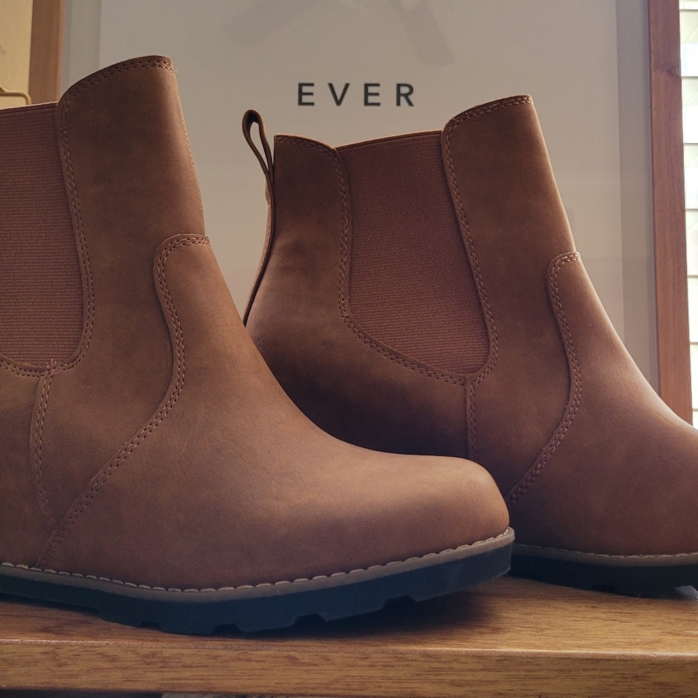 COPY - Cognac Wedge booties